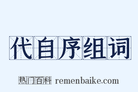 代自序组词是什么意思的图片